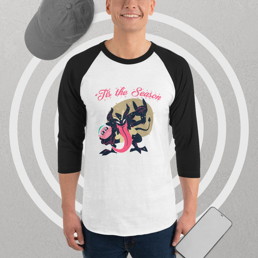 Krampus Unisex 3/4 sleeve raglan shirt